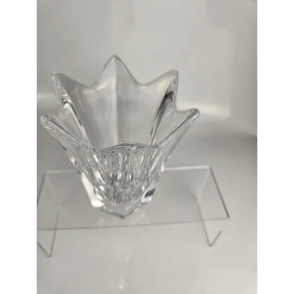 Set Of‎ 2 Orrefors Crystal Belle Tulip Flower Vases 5 7/8 Inch Paneled Lovely